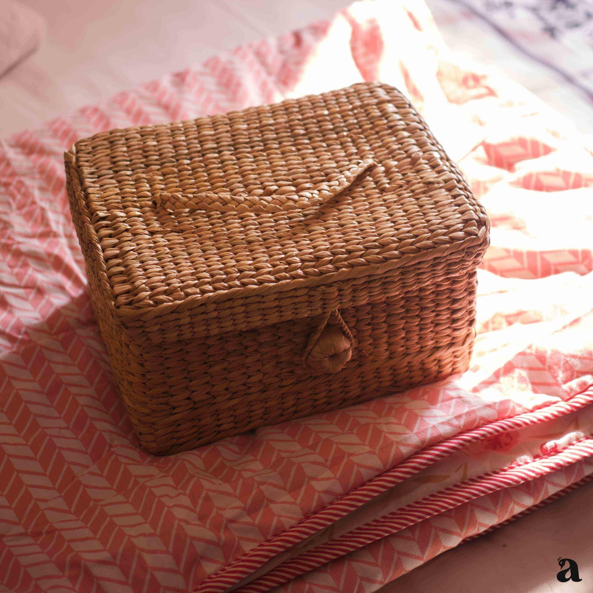 Buy Decorative Storage Boxes - Kauna Grass Basket | Storage Box & Decorative Bag by Ardpure on IKIRU online store