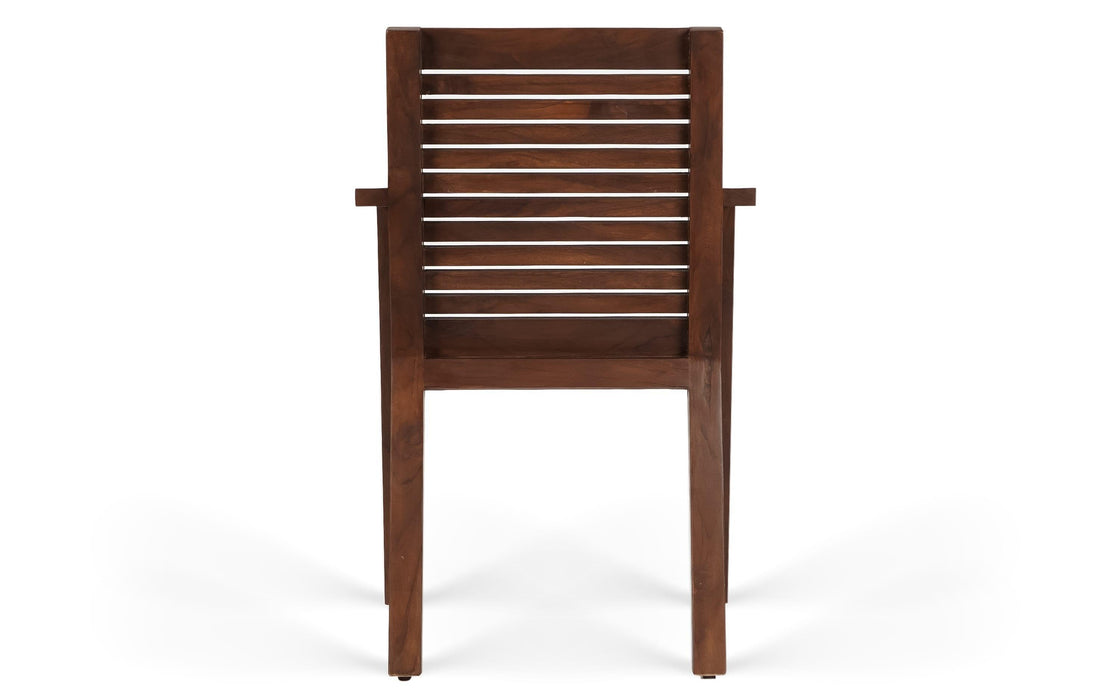 Buy Dining Chair - Alfresco Minimal Wooden Outdoor Arm Chair For Home & Balcony by Orange Tree on IKIRU online store