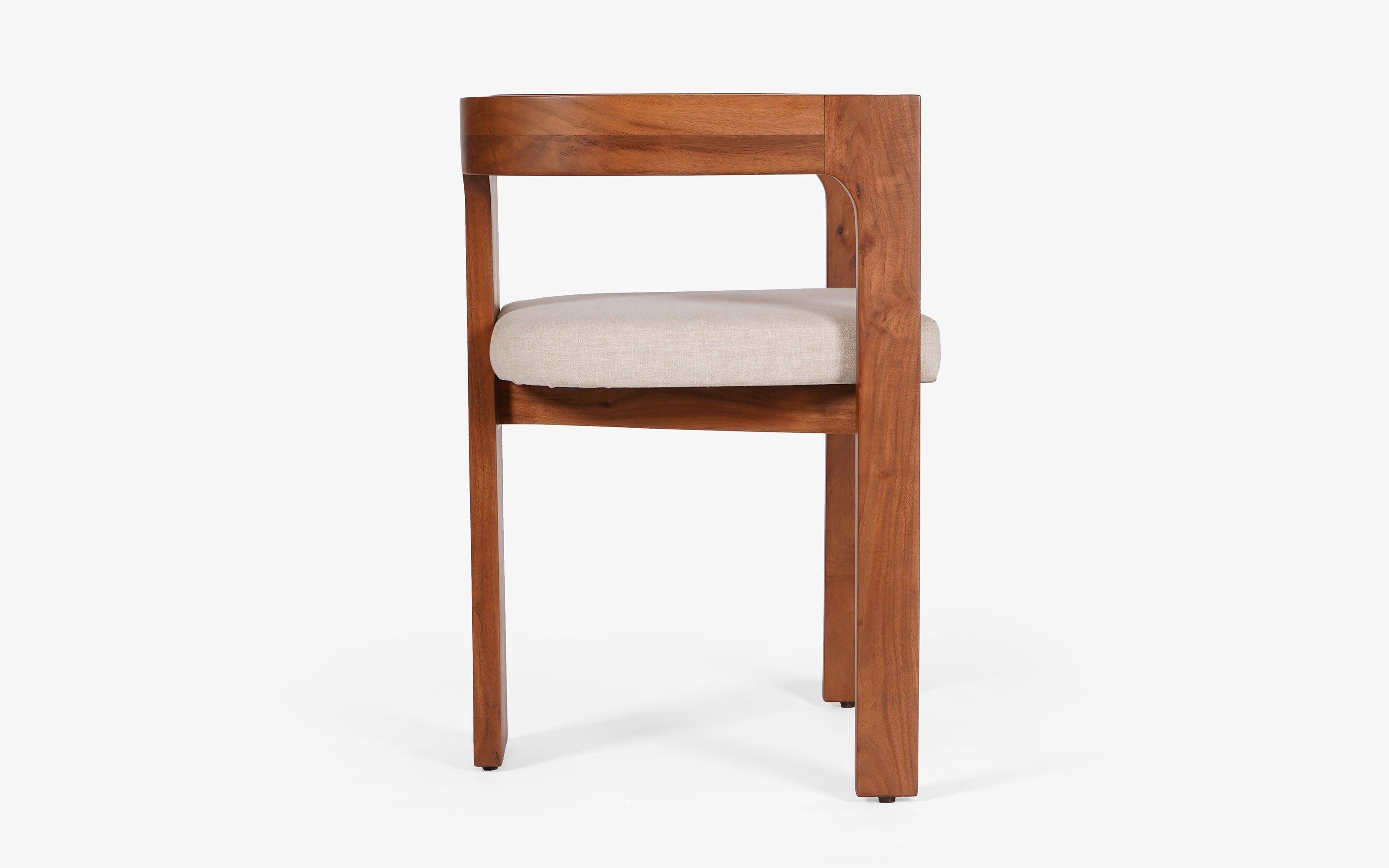 Buy Dining Chair - Attica Wooden Dining Chair With Armrest | Minimal Living Room Chair For Home by Orange Tree on IKIRU online store