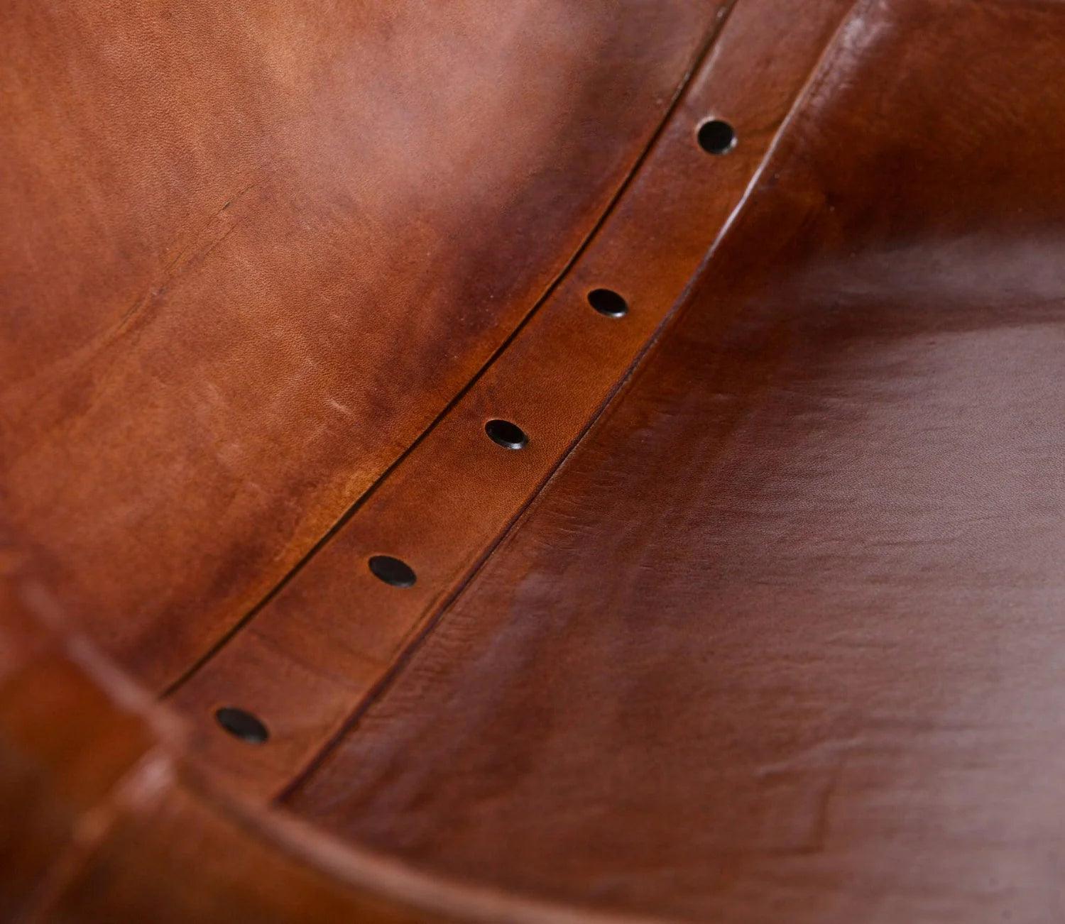 Buy Dining Chair - Kauff II Brown Leather Dining Chair I Set Of 2 by Home Glamour on IKIRU online store