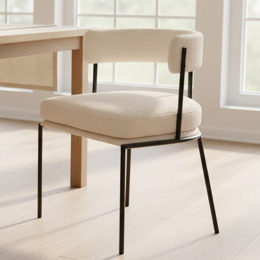 Modern Stylish Dining Chair | Steel & Upholstery Multipurpose Chair For Home