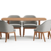 Buy Dining Furniture Set - Anish Dining Table With 6 Wayane Chair Without Arms by Orange Tree on IKIRU online store