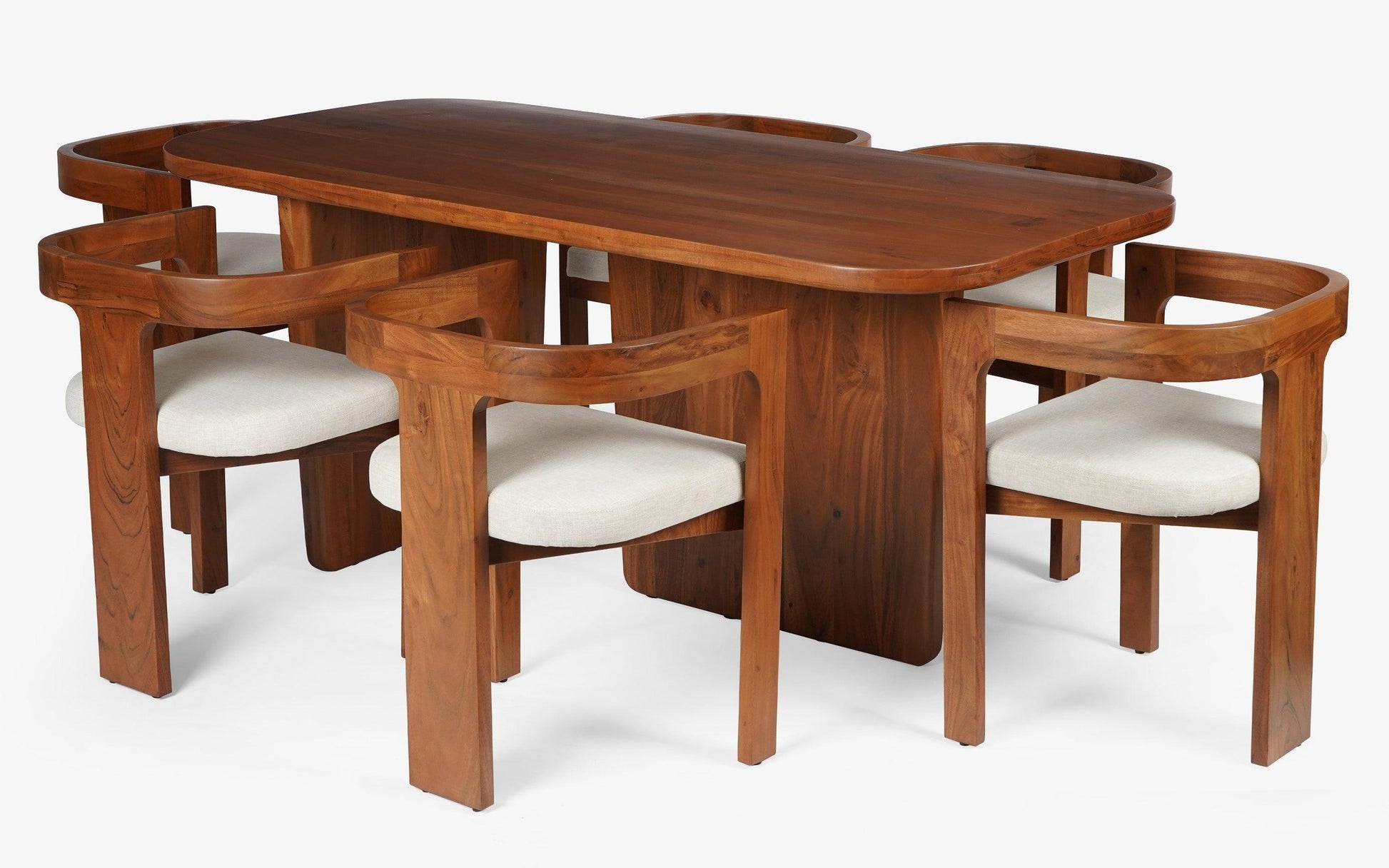 Buy Dining Furniture Set - Attica Dining Table With 6 Anish Chairs For Home Decor by Orange Tree on IKIRU online store
