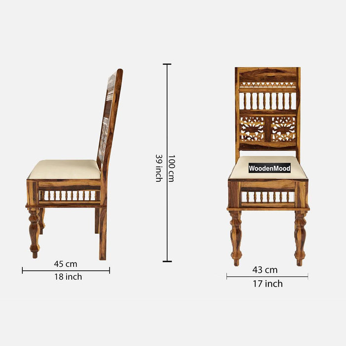 Buy Dining Furniture Set - Rinika 4 Seater Dining Set by Wooden Mood on IKIRU online store