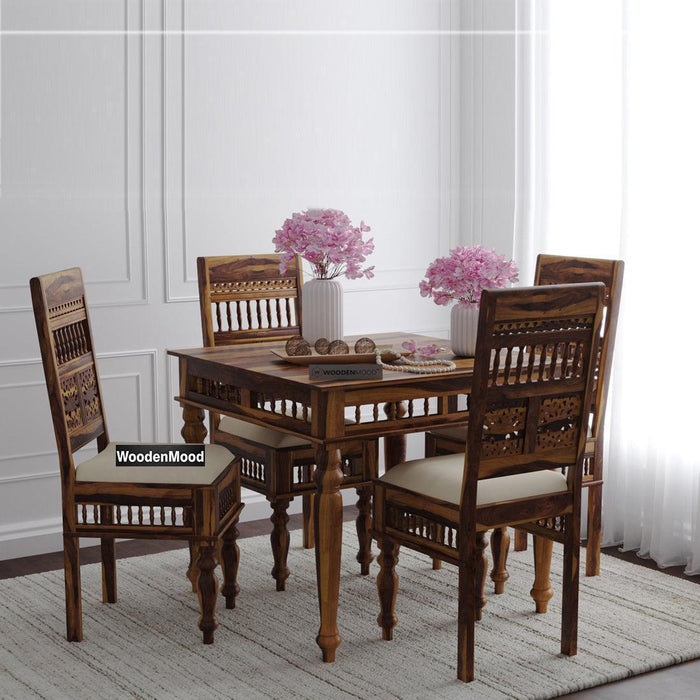 Buy Dining Furniture Set - Rinika 4 Seater Dining Set by Wooden Mood on IKIRU online store