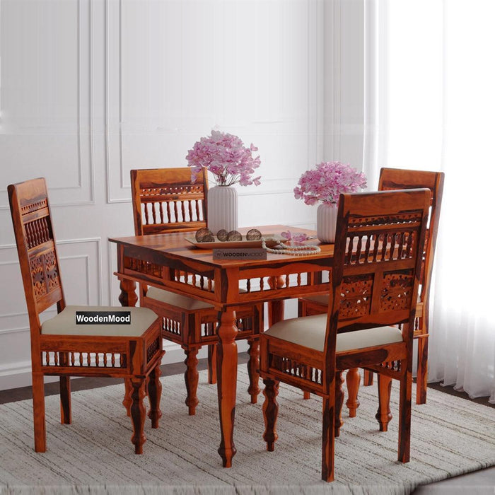 Buy Dining Furniture Set - Rinika 4 Seater Dining Set by Wooden Mood on IKIRU online store