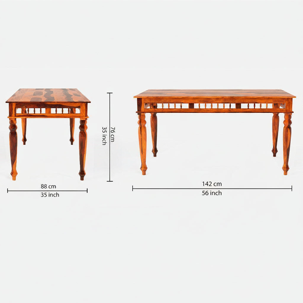 Buy Dining Furniture Set - Rinika Six Seater Dining Set with Bench by Wooden Mood on IKIRU online store