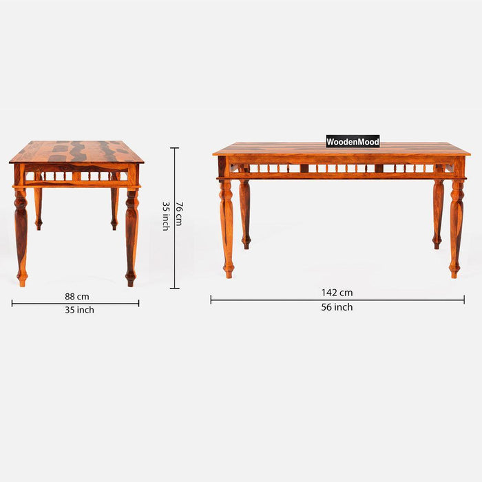 Buy Dining Furniture Set - Rinika Six Seater Dining Set with Bench by Wooden Mood on IKIRU online store