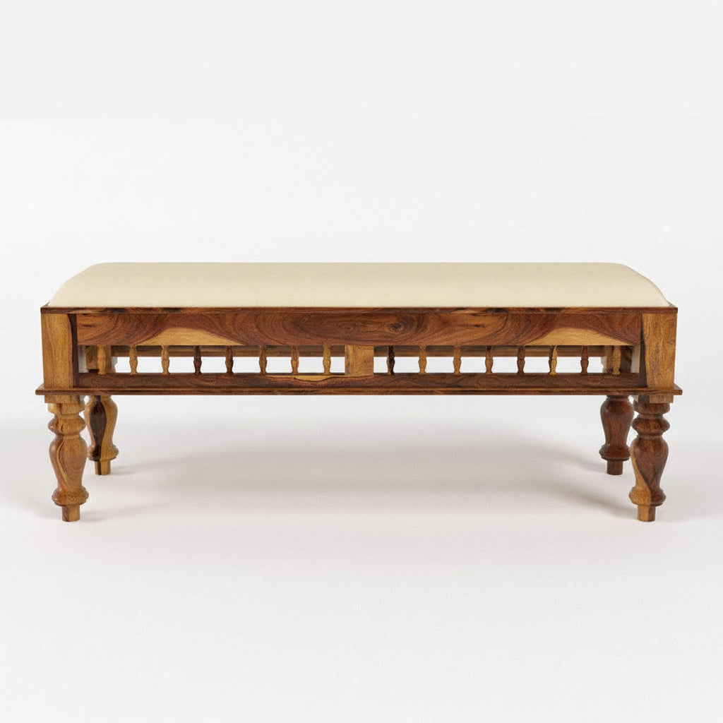 Buy Dining Furniture Set - Rinika Six Seater Dining Set with Bench by Wooden Mood on IKIRU online store
