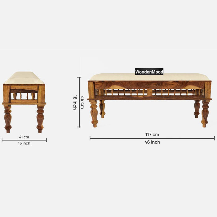 Buy Dining Furniture Set - Rinika Six Seater Dining Set with Bench by Wooden Mood on IKIRU online store