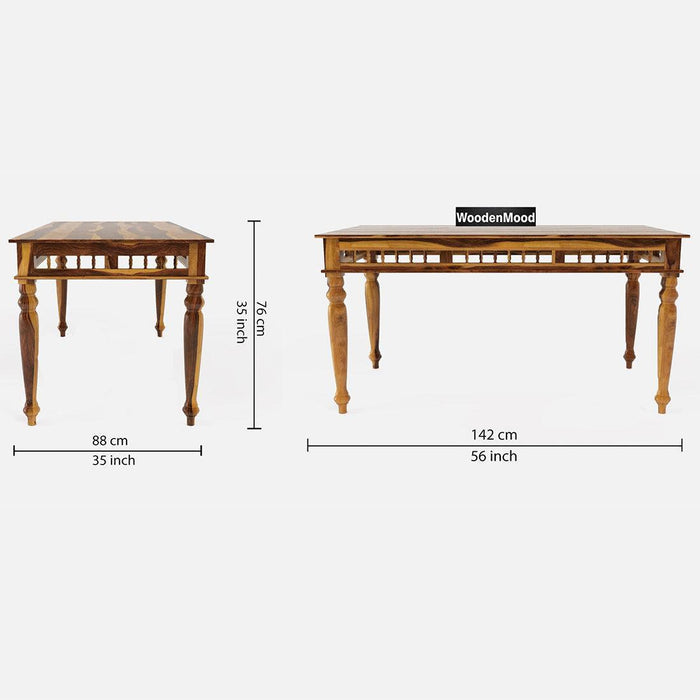 Buy Dining Furniture Set - Rinika Six Seater Dining Set with Bench by Wooden Mood on IKIRU online store