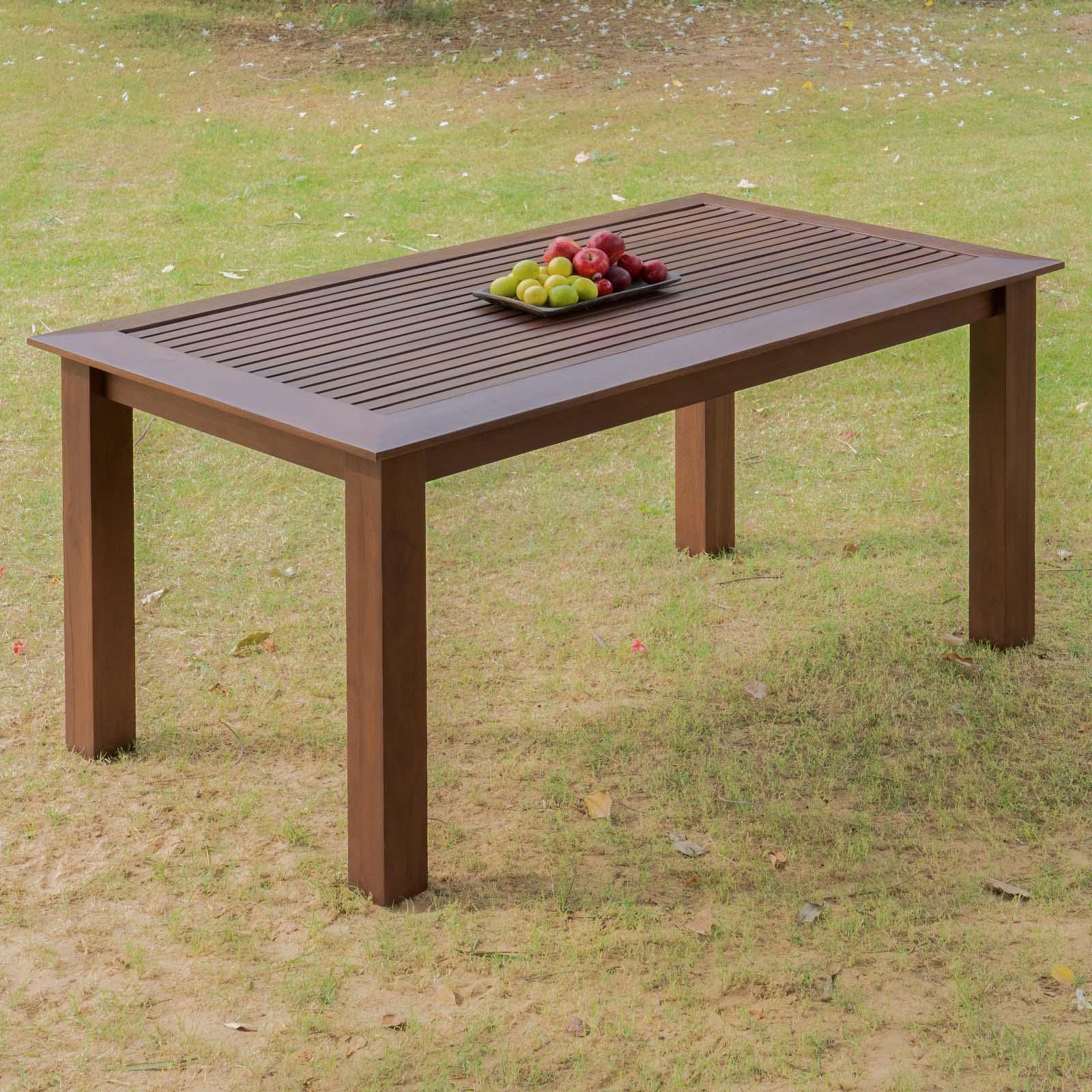 Buy Dining Table - Alfresco Wooden Outdoor Dining Table | Teapoy For Home & Living Room by Orange Tree on IKIRU online store