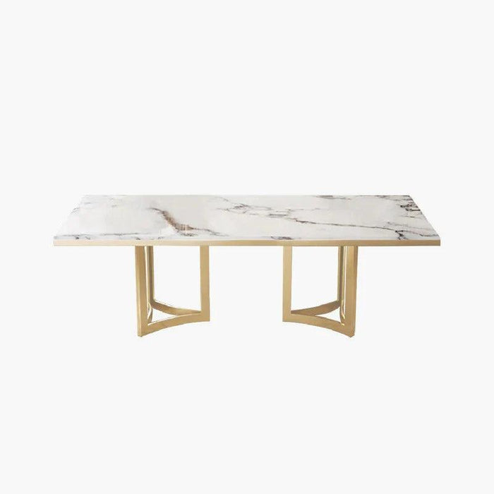 Buy Dining Table - Amalgam Metal Marble Dining Table by Handicrafts Town on IKIRU online store