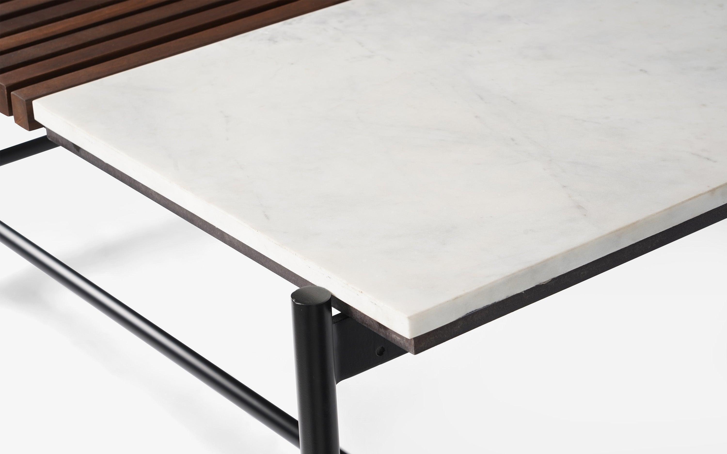 Buy Dining Table - Covent Wooden & Marble Finish Garden Outdoor Dining Table | Teapoy For Home by Orange Tree on IKIRU online store