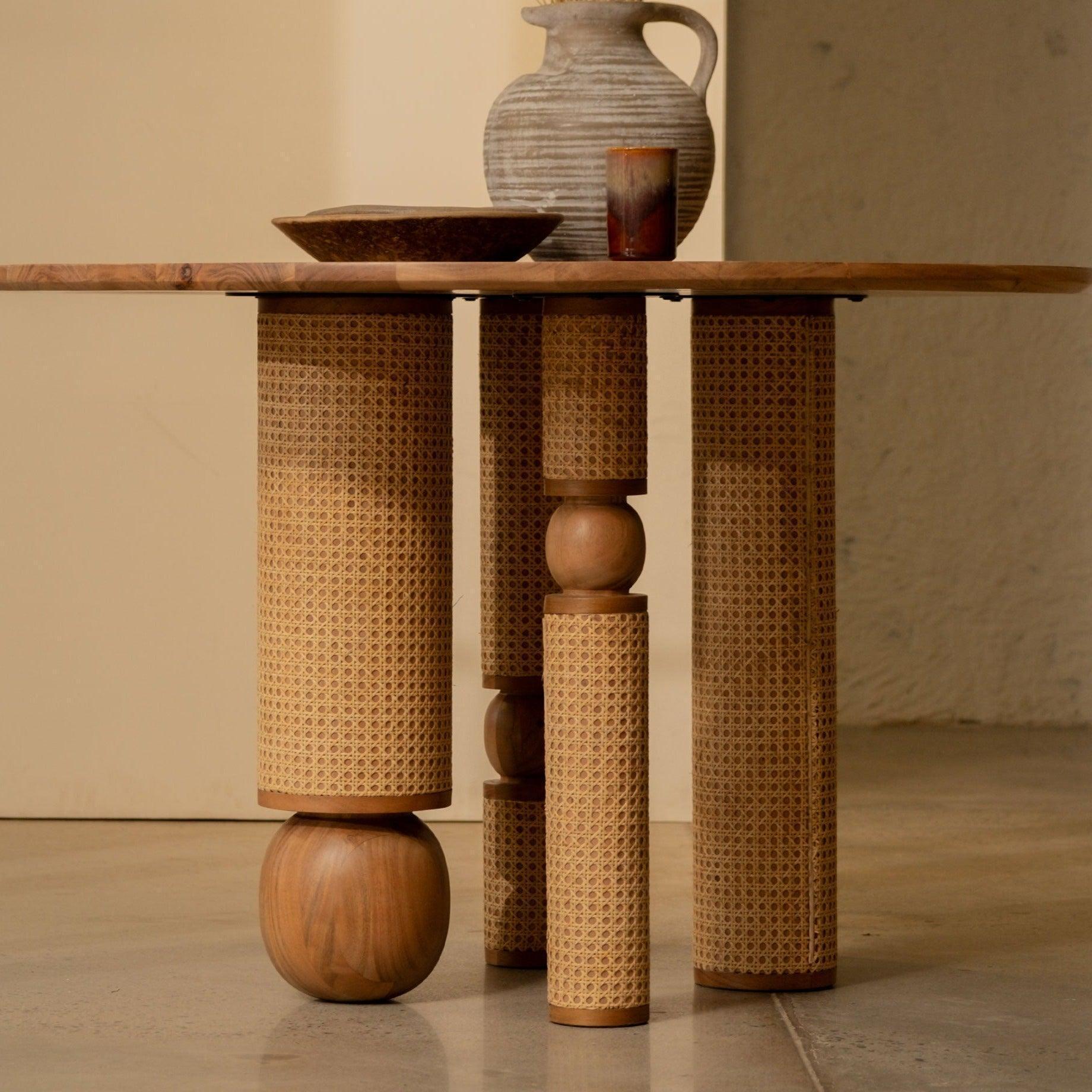 Buy Dining Table Selective Edition - Andaman Baratang 4 Seater Round Dining Table by Orange Tree on IKIRU online store