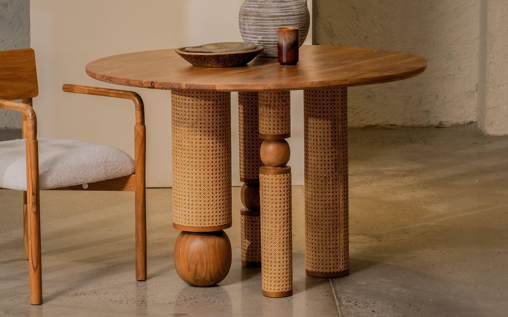 Buy Dining Table Selective Edition - Andaman Baratang 4 Seater Round Dining Table by Orange Tree on IKIRU online store