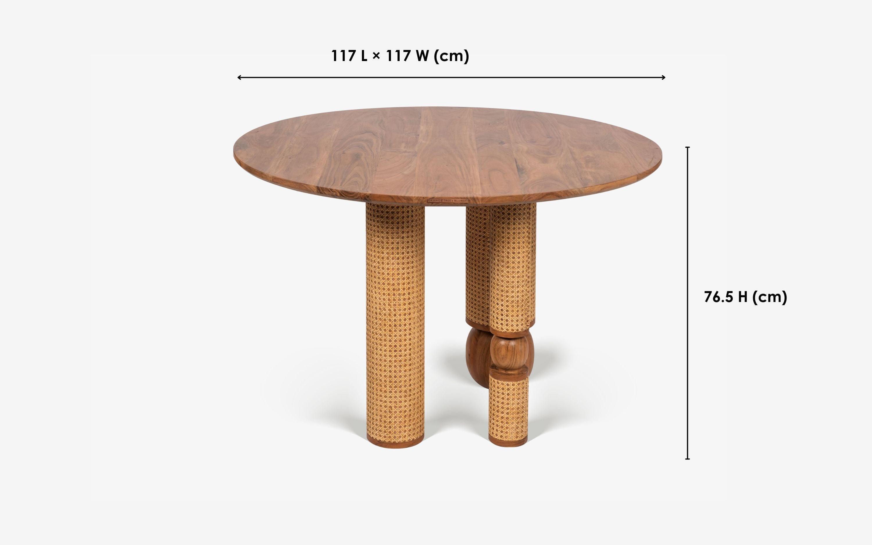 Buy Dining Table Selective Edition - Andaman Baratang 4 Seater Round Dining Table by Orange Tree on IKIRU online store