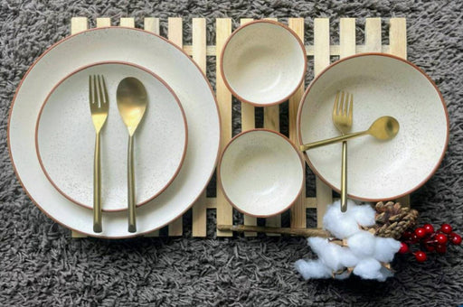 Buy Dinner Set - Crema Din by Ceramic Kitchen on IKIRU online store