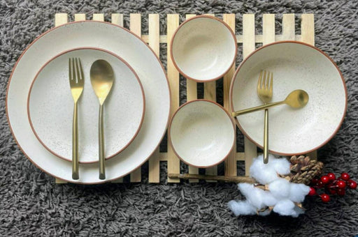 Buy Dinner Set - Crema Din | Dinner Set for Kitchen Decor by Ceramic Kitchen on IKIRU online store