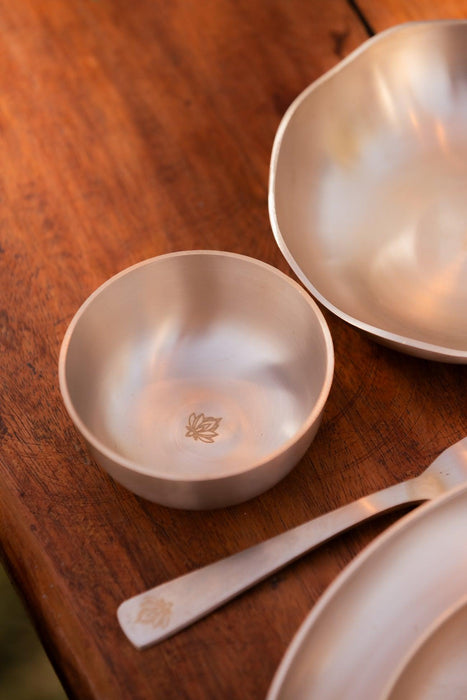 Buy Dinner Set - Exotic Kansa Dinnerware - 58 Pieces | Golden Dining Set Of Plates & Bowls For Home | Gifting Serveware by Tesu on IKIRU online store