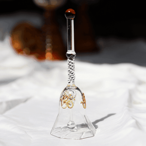 Buy Diya & Diya Stand - Ringing Glass Bell | Festive Bell For Pooja by Muun Home on IKIRU online store