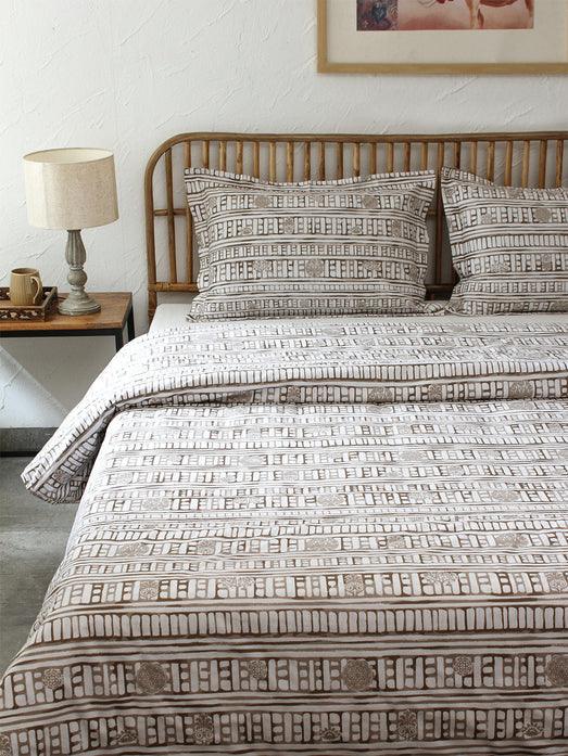 Buy Dohar - Cotton Single Dohar Bedcover | Yellow & Grey Comforter For Bedroom by House this on IKIRU online store