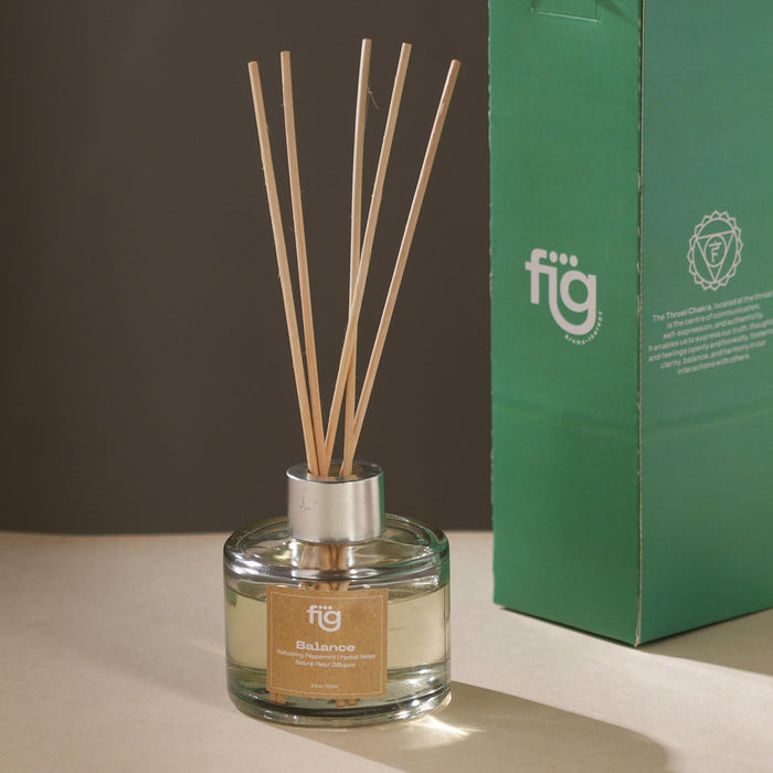 Buy Dried Flowers & Fragrance - Balance Peppermint Reed Diffusor - IFRA Standard Perfumes by Fig on IKIRU online store