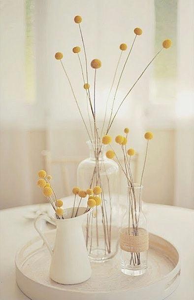 Buy Dried Flowers & Fragrance - Decorative Yellow Natural Dried Billy Balls Flower For Home Decoration by Arte Casa on IKIRU online store