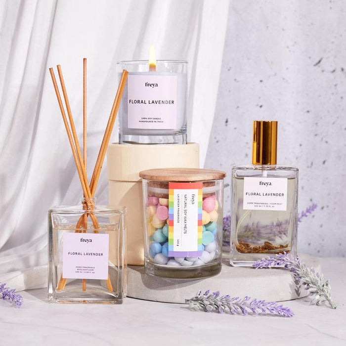 Buy Dried Flowers & Fragrance - Floral Lavender Reed Diffuser by Freya Home on IKIRU online store