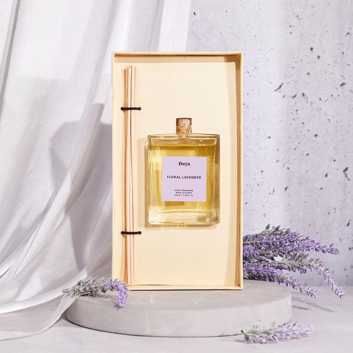 Buy Dried Flowers & Fragrance - Floral Lavender Reed Diffuser by Freya Home on IKIRU online store