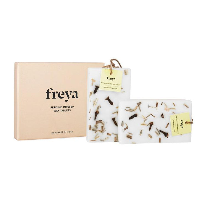 Buy Dried Flowers & Fragrance - Lemongrass and Clove | Perfume Infused Wax Tablets (Set of 2) by Freya Home on IKIRU online store