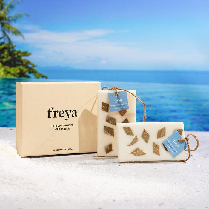 Buy Dried Flowers & Fragrance - Ocean and Eucalyptus | Perfume Infused Wax Tablets (Set of 2) by Freya Home on IKIRU online store