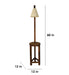 Buy Floor Lamp - Accent Wooden Floor Lamp with Beige Fabric Lampshade by Symplify on IKIRU online store