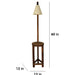 Buy Floor Lamp - Accent Wooden Floor Lamp with Beige Fabric Lampshade by Symplify on IKIRU online store