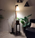 Buy Floor Lamp - Accent Wooden Floor Lamp with Beige Fabric Lampshade by Symplify on IKIRU online store