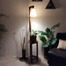 Buy Floor Lamp - Accent Wooden Floor Lamp with Beige Fabric Lampshade by Symplify on IKIRU online store