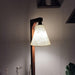 Buy Floor Lamp - Accent Wooden Floor Lamp with Beige Fabric Lampshade by Symplify on IKIRU online store