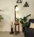 Buy Floor Lamp - Accent Wooden Floor Lamp with Beige Fabric Lampshade by Symplify on IKIRU online store