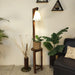 Buy Floor Lamp - Accent Wooden Floor Lamp with Beige Fabric Lampshade by Symplify on IKIRU online store