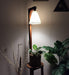 Buy Floor Lamp - Accent Wooden Floor Lamp with Beige Fabric Lampshade by Symplify on IKIRU online store