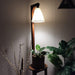 Buy Floor Lamp - Accent Wooden Floor Lamp with Beige Fabric Lampshade by Symplify on IKIRU online store