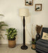 Buy Floor Lamp - Aristo Wooden Floor Lamp with Jute Fabric Lampshade by Symplify on IKIRU online store