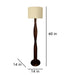 Buy Floor Lamp - Aristo Wooden Floor Lamp with Jute Fabric Lampshade by Symplify on IKIRU online store