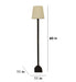 Buy Floor Lamp - Babel Wooden Floor Lamp with Beige Fabric Lampshade by Symplify on IKIRU online store