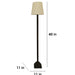 Buy Floor Lamp - Babel Wooden Floor Lamp with Beige Fabric Lampshade by Symplify on IKIRU online store