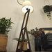 Buy Floor Lamp - Bezalel Wooden Floor Lamp with Beige Fabric Lampshade by Symplify on IKIRU online store