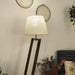 Buy Floor Lamp - Bezalel Wooden Floor Lamp with Beige Fabric Lampshade by Symplify on IKIRU online store