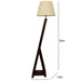 Buy Floor Lamp - Bezalel Wooden Floor Lamp with Beige Fabric Lampshade by Symplify on IKIRU online store