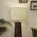 Buy Floor Lamp - Boho Wooden Floor Lamp with Beige Fabric Lampshade by Symplify on IKIRU online store