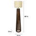 Buy Floor Lamp - Boho Wooden Floor Lamp with Beige Fabric Lampshade by Symplify on IKIRU online store